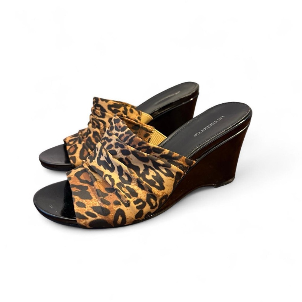 Liz Claiborne Brown Leopard Print Mules - Picture 2 of 4